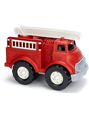 Green Toys Fire Truck, Red CB - Pretend Play, Motor Skills, Kids Toy Vehicle
